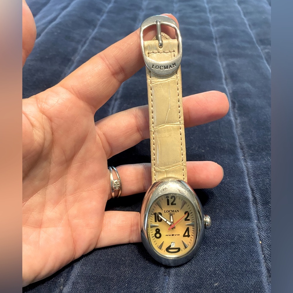 Vintage Ladies LOCMAN NUOVO Alligator Leather Sapphire Quartz Watch REF 020